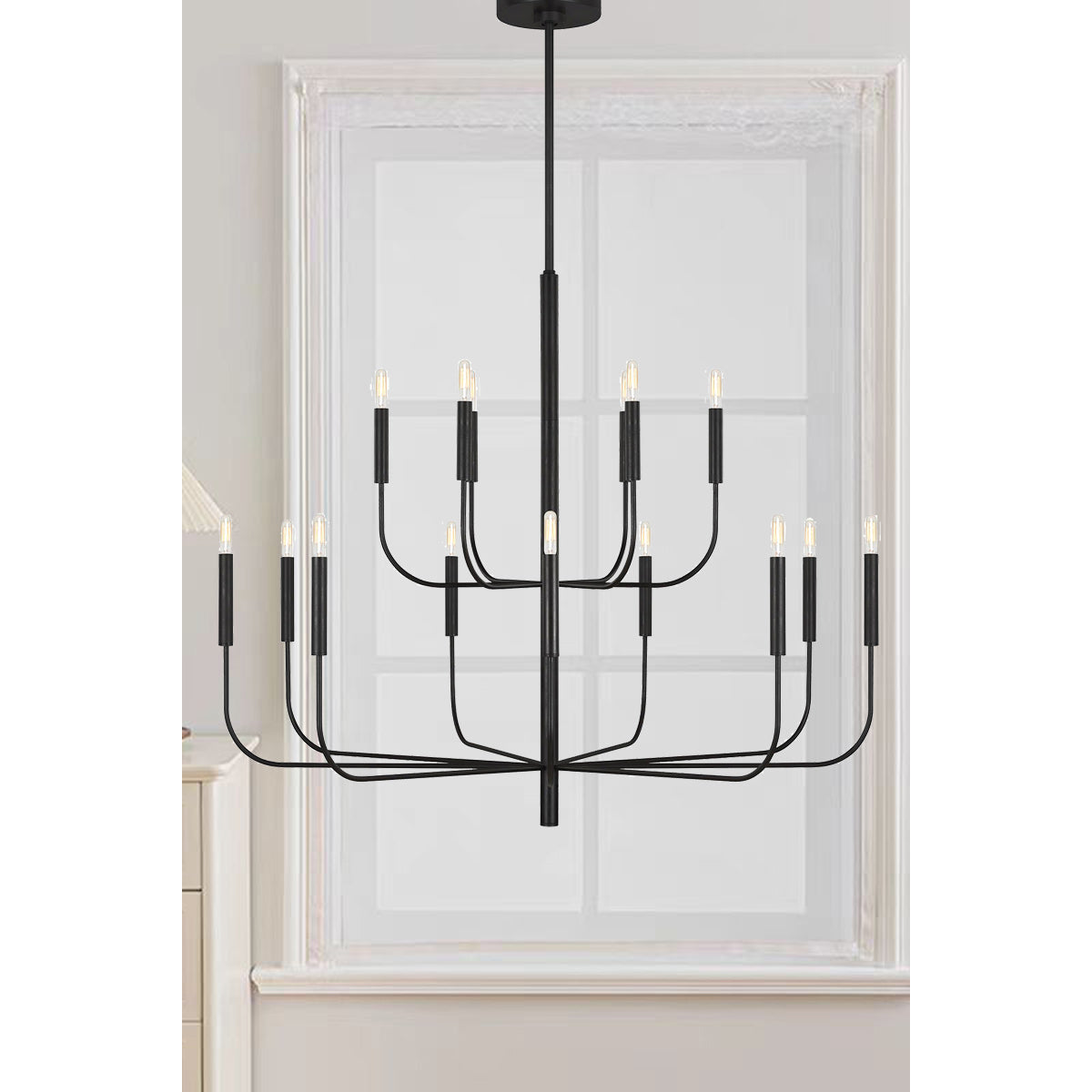 Olcarel Vintage Industrial Brass Metal Chandelier - Lamp Copper