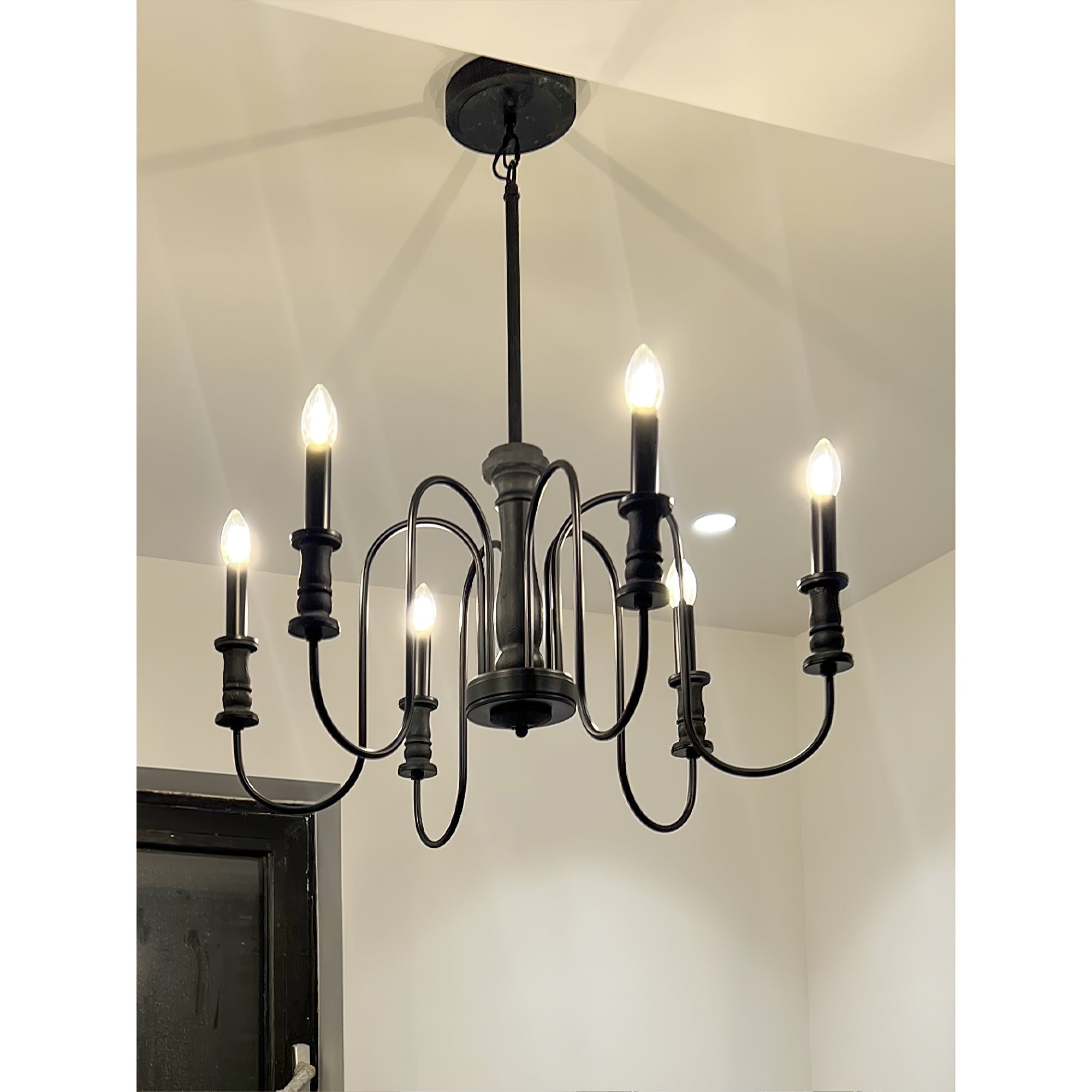 Volo Postmodern Luxury Wooden Metal Chandelier - Lamp Copper
