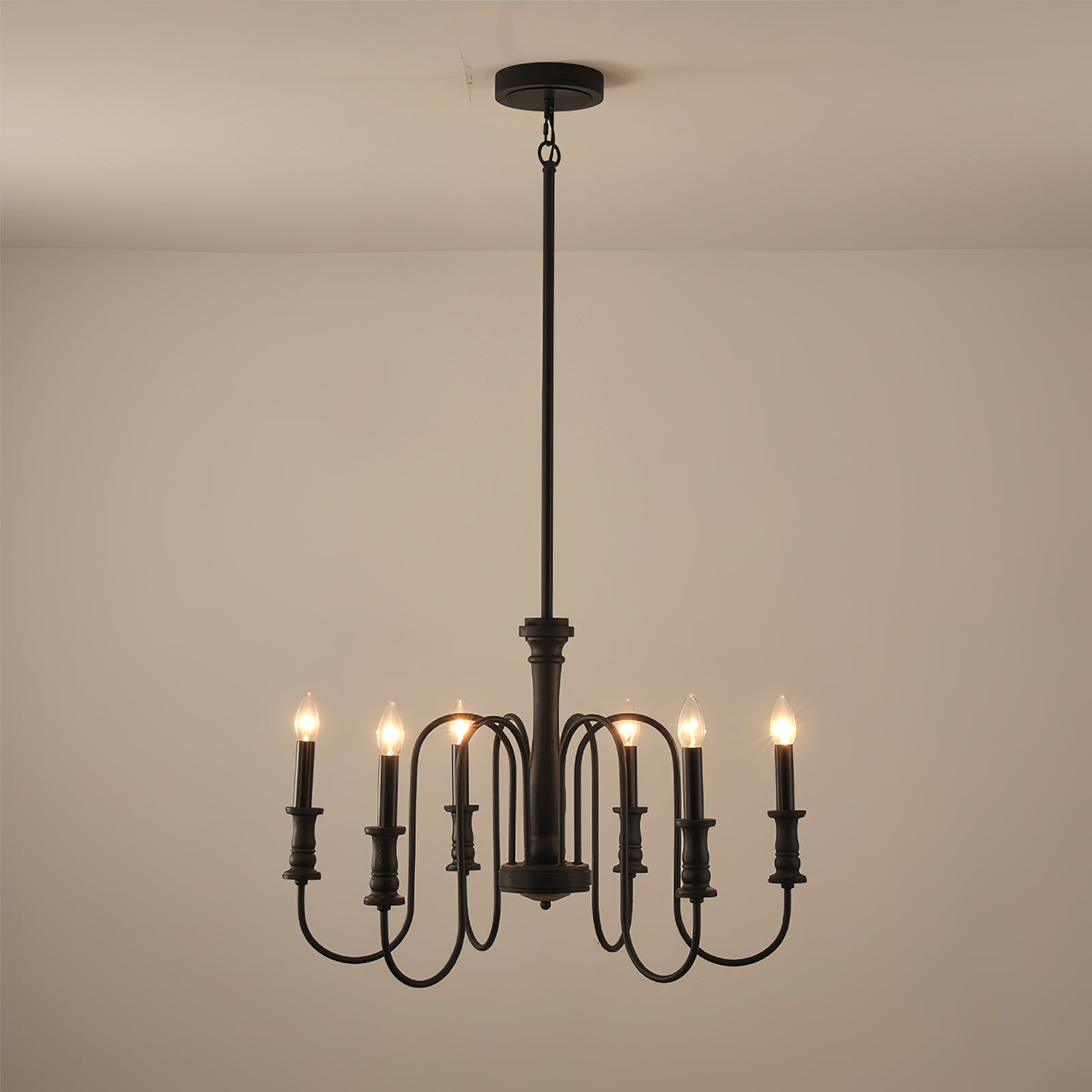 Volo Postmodern Luxury Wooden Metal Chandelier - Lamp Copper