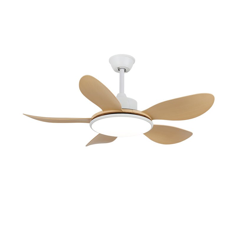 Ventilatore da Soffitto con Luce Tirenor in Legno, finitura Grana Legno Noce