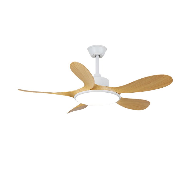 Ventilatore da Soffitto con Luce Tirenor in Legno, finitura Nera