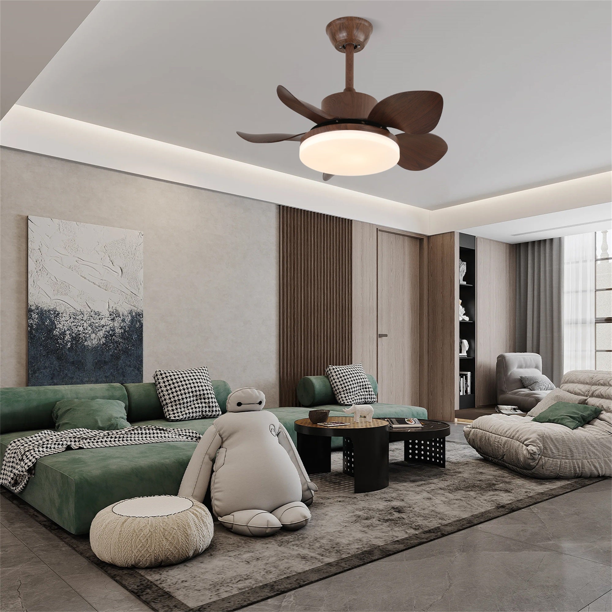 Ventilatore da soffitto Alenya con luce e telecomando