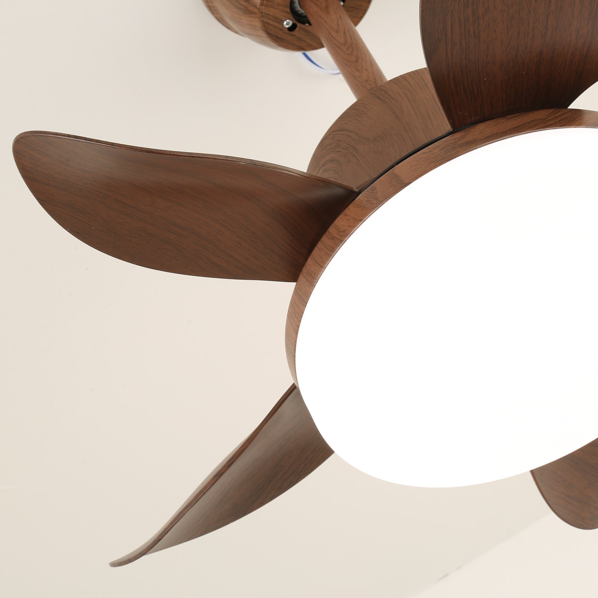 Ventilatore da soffitto Alenya con luce e finitura diffusore bianca