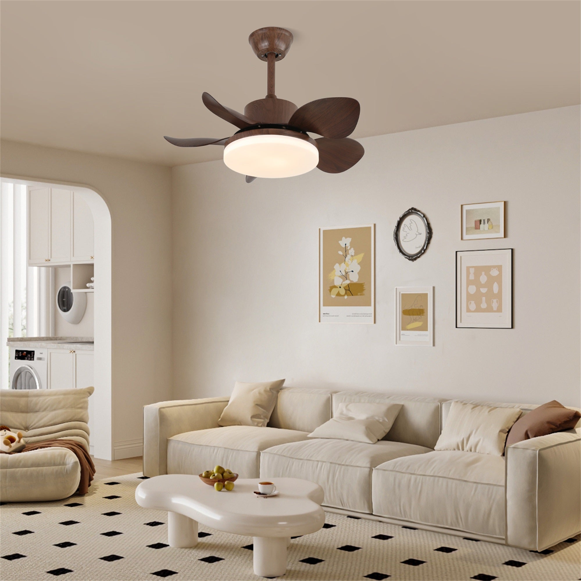 Ventilatore Alenya con luce che mostra l'illuminazione LED integrata