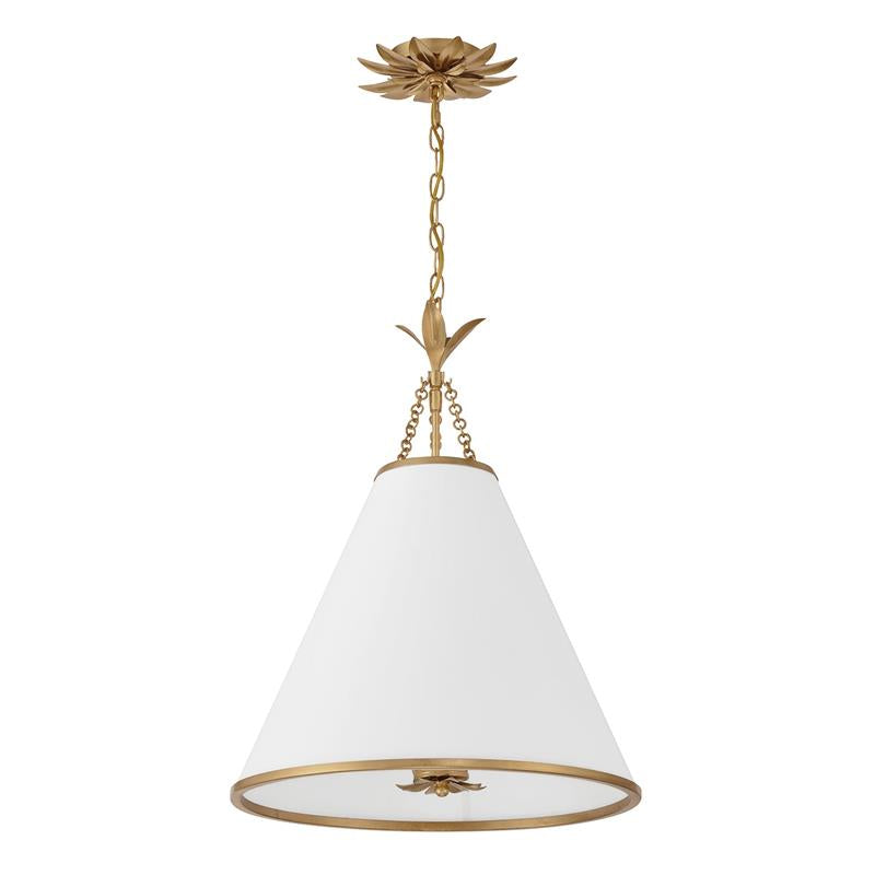 Aeon Modern Minimalist Brass Metal Fabric Pendant Lamp - Lamp Copper