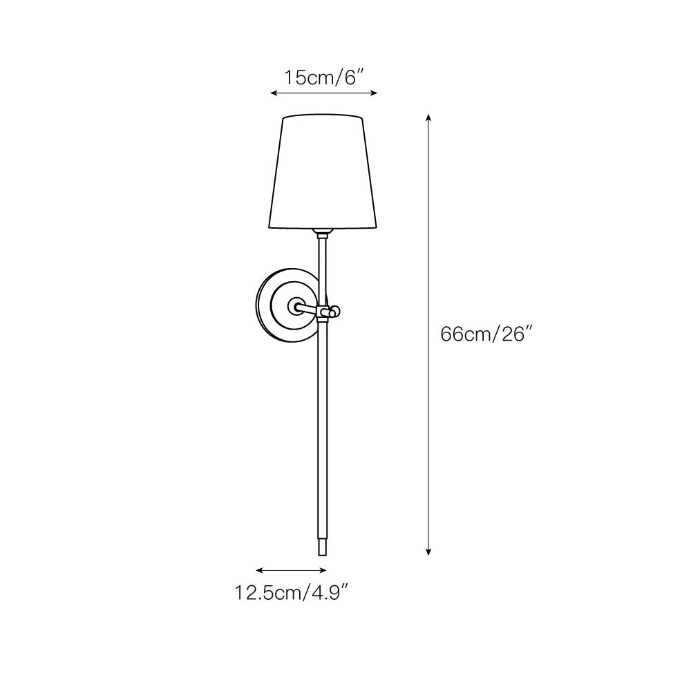 Platina Modern Minimalist Brass Fabric Wall Lamp - Lamp Copper