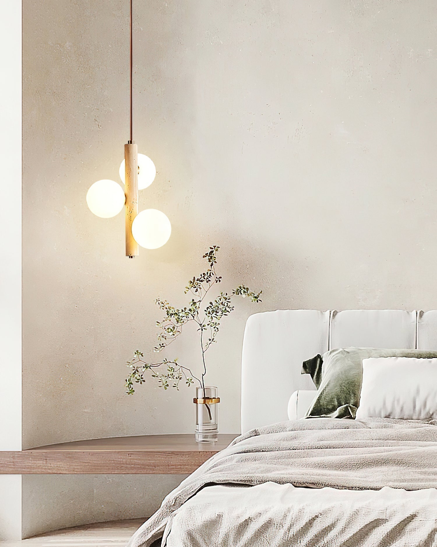 Aursorel Multi-Globe Travertine Pendant Light - Neutralighting
