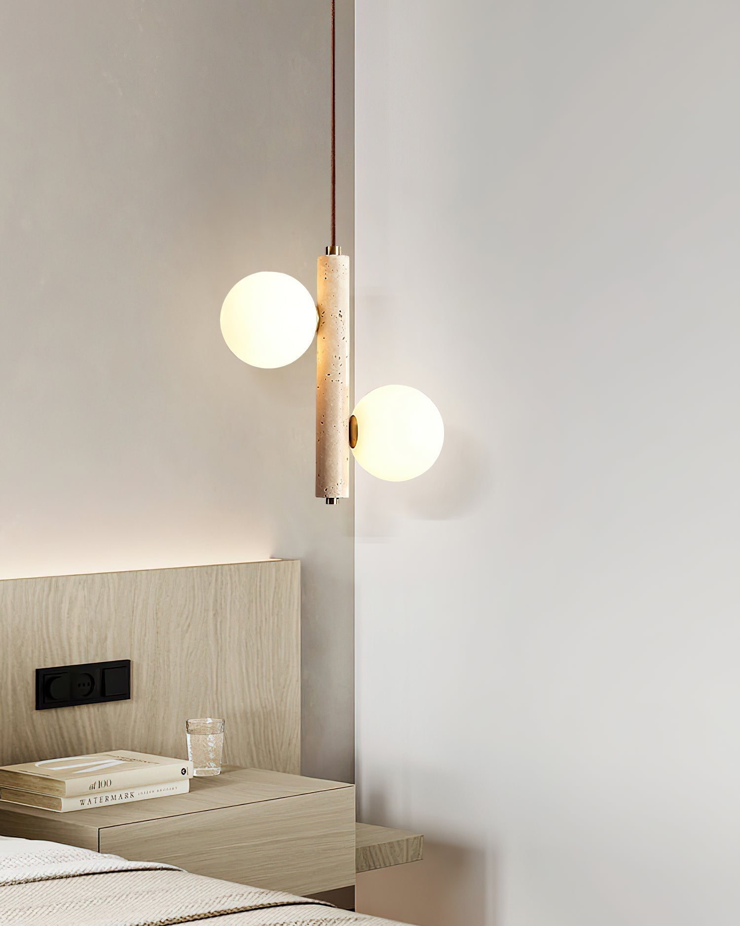 Aursorel Multi-Globe Travertine Pendant Light - Neutralighting