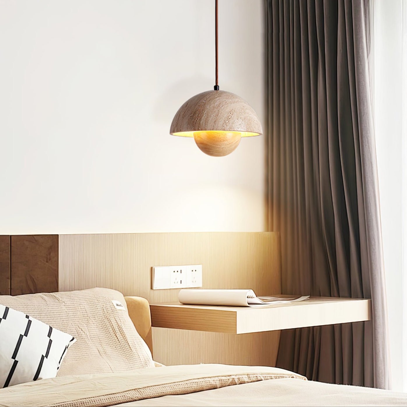 Ersile Travertine Pendant Light - Neutralighting