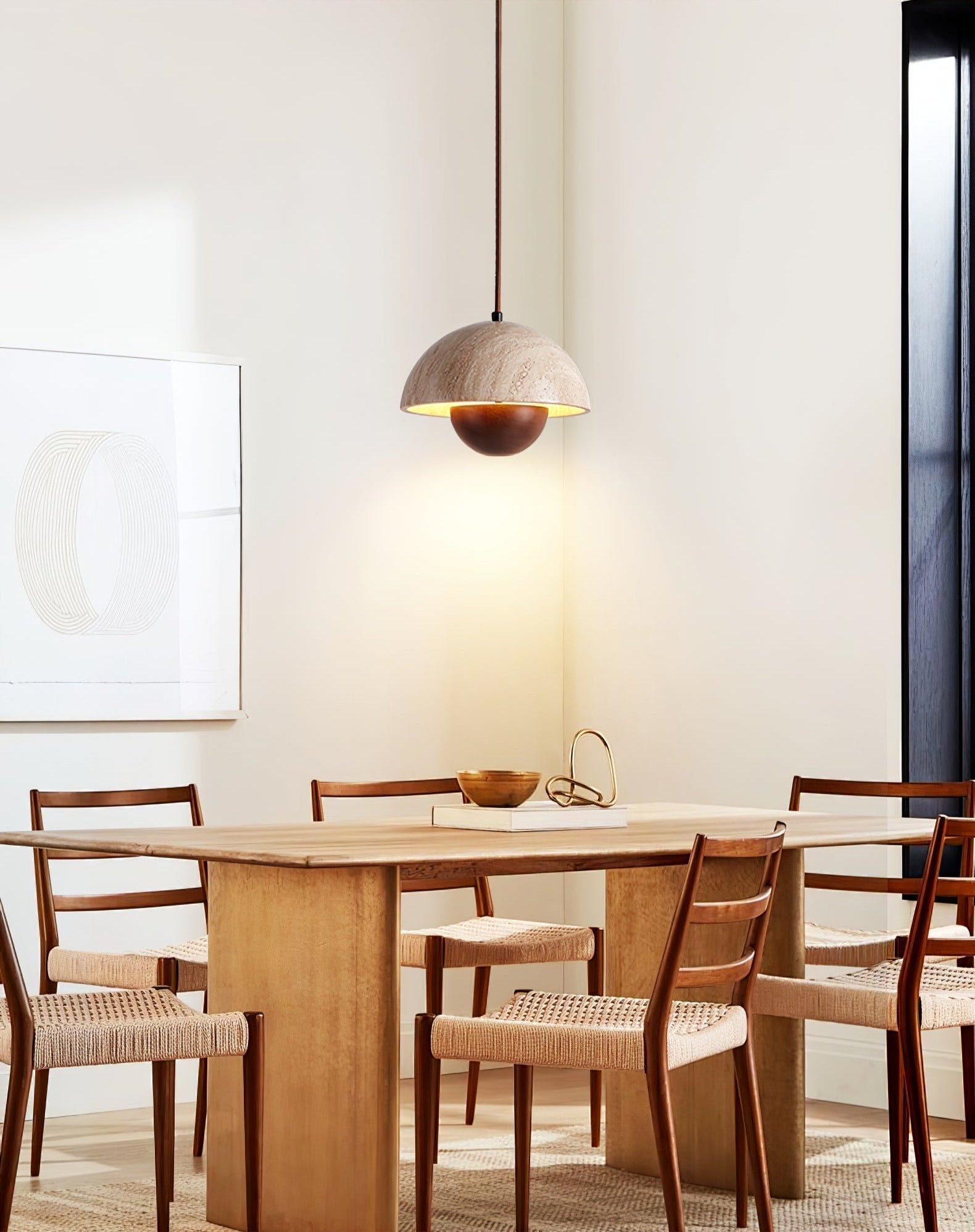Ersile Travertine Pendant Light - Neutralighting