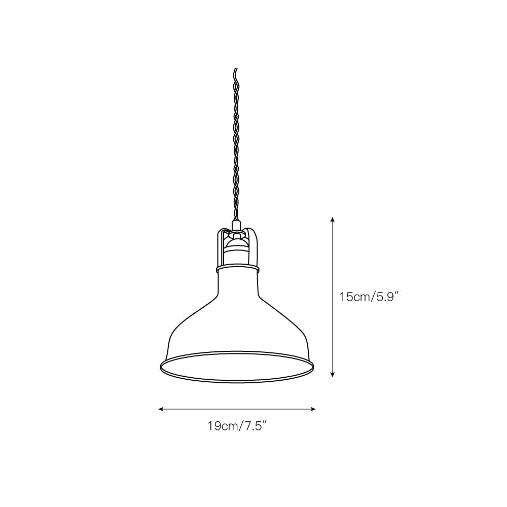 Radius Vintage Industrial Brass Metal Pendant Light - Lamp Copper