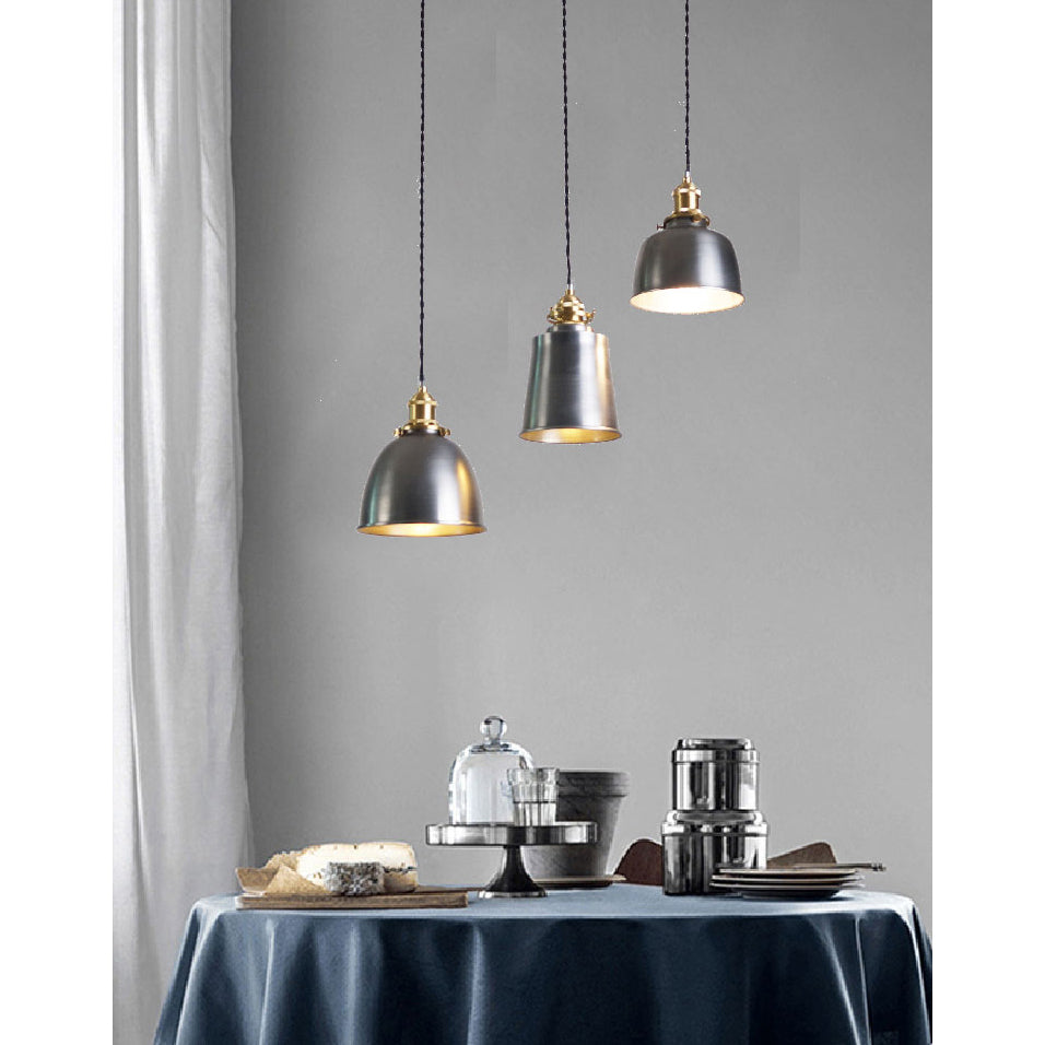 Radius Vintage Industrial Brass Metal Pendant Light - Lamp Copper