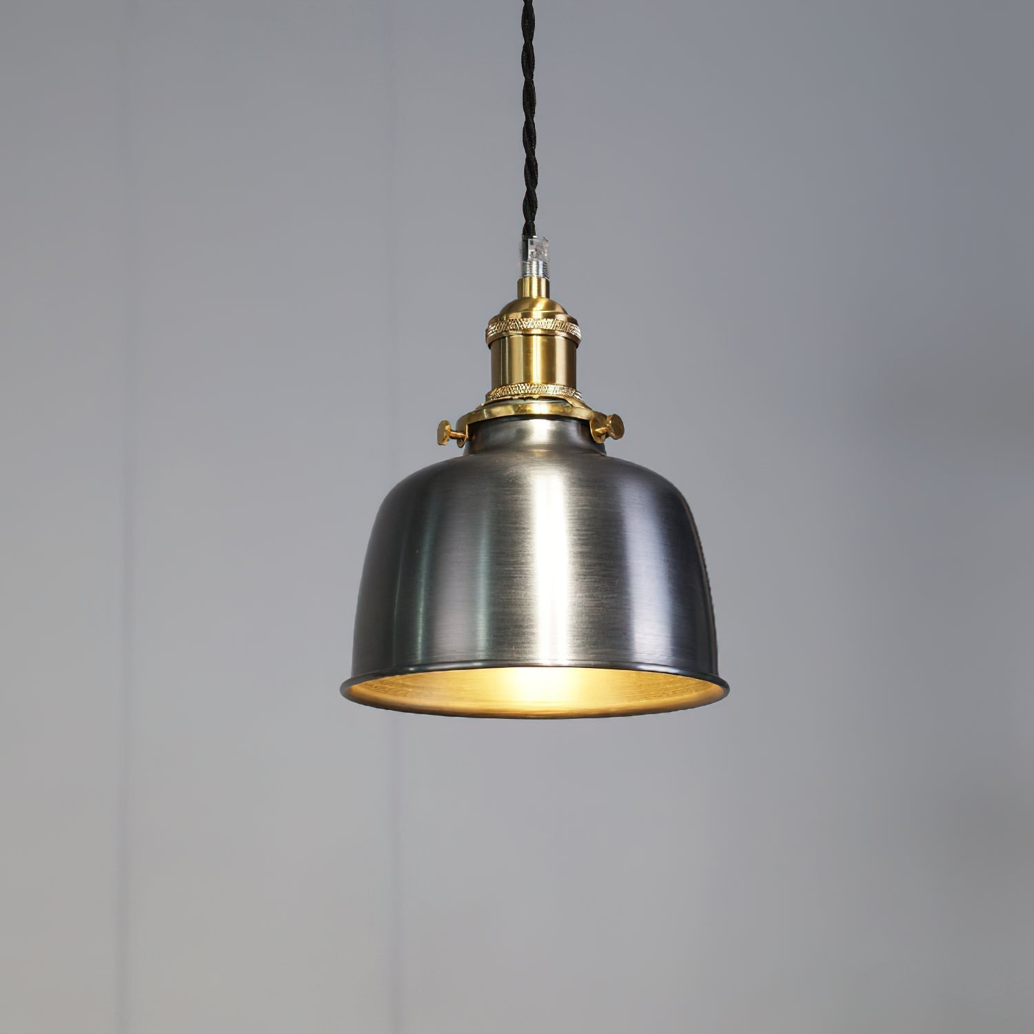 Radius Vintage Industrial Brass Metal Pendant Light - Lamp Copper
