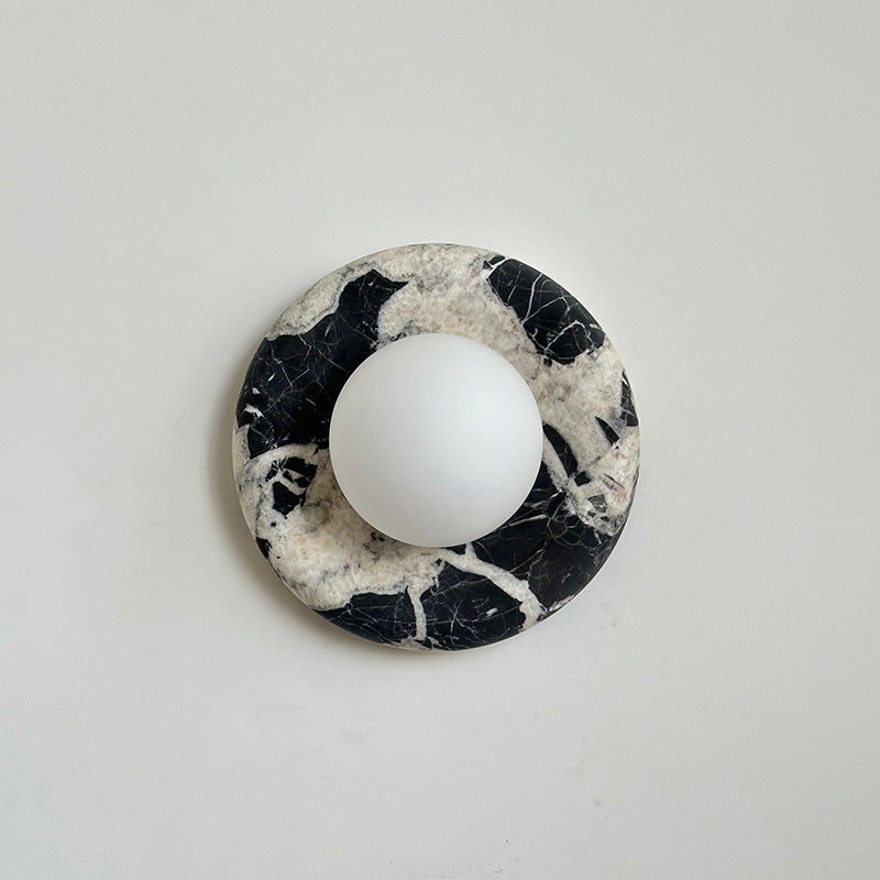 Uvinos Modern Minimalist Black Marble Sconce Wall Lamp - Lamp Copper