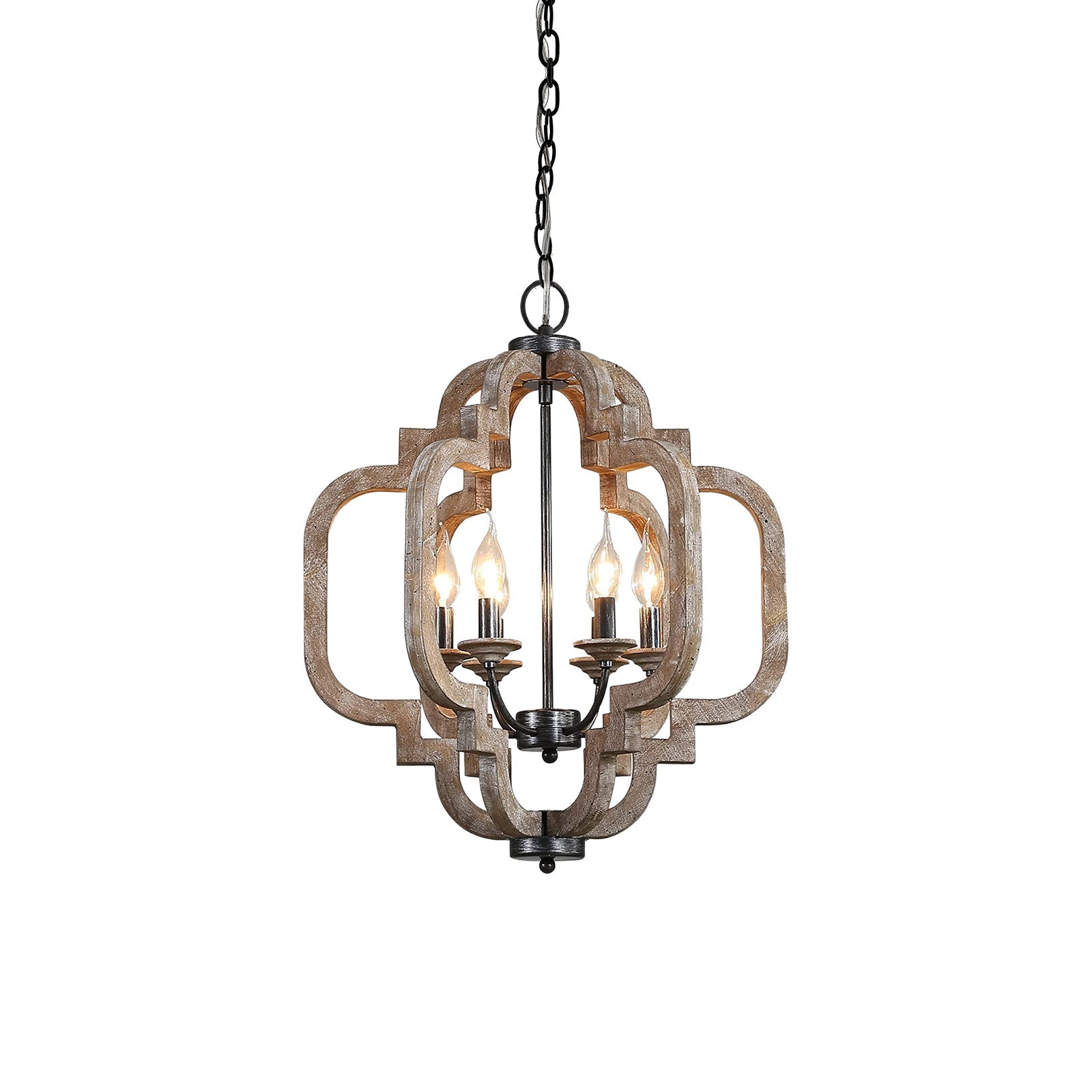Polar Postmodern Luxury Wooden Metal Pendant Lamp - Lamp Copper