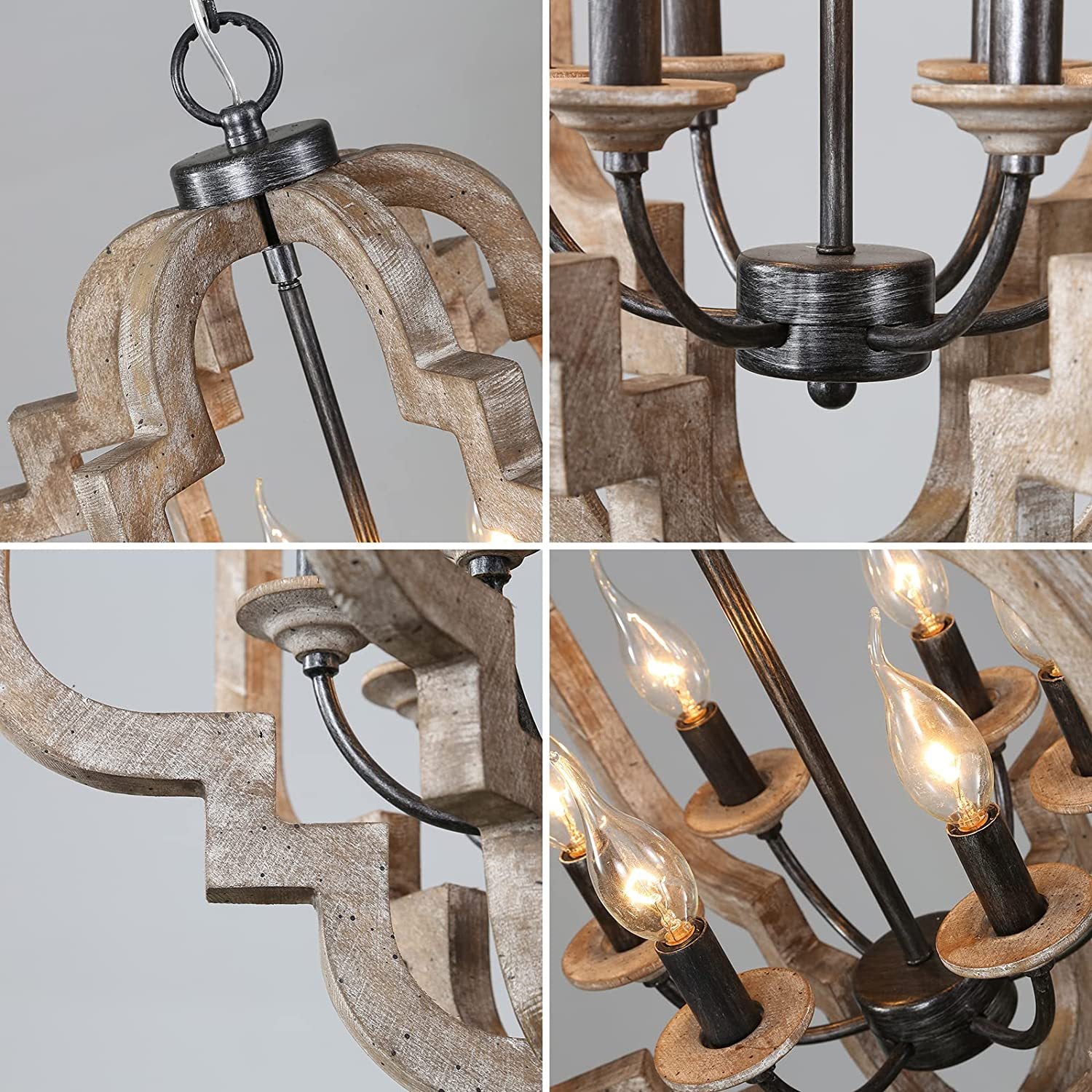 Polar Postmodern Luxury Wooden Metal Pendant Lamp - Lamp Copper