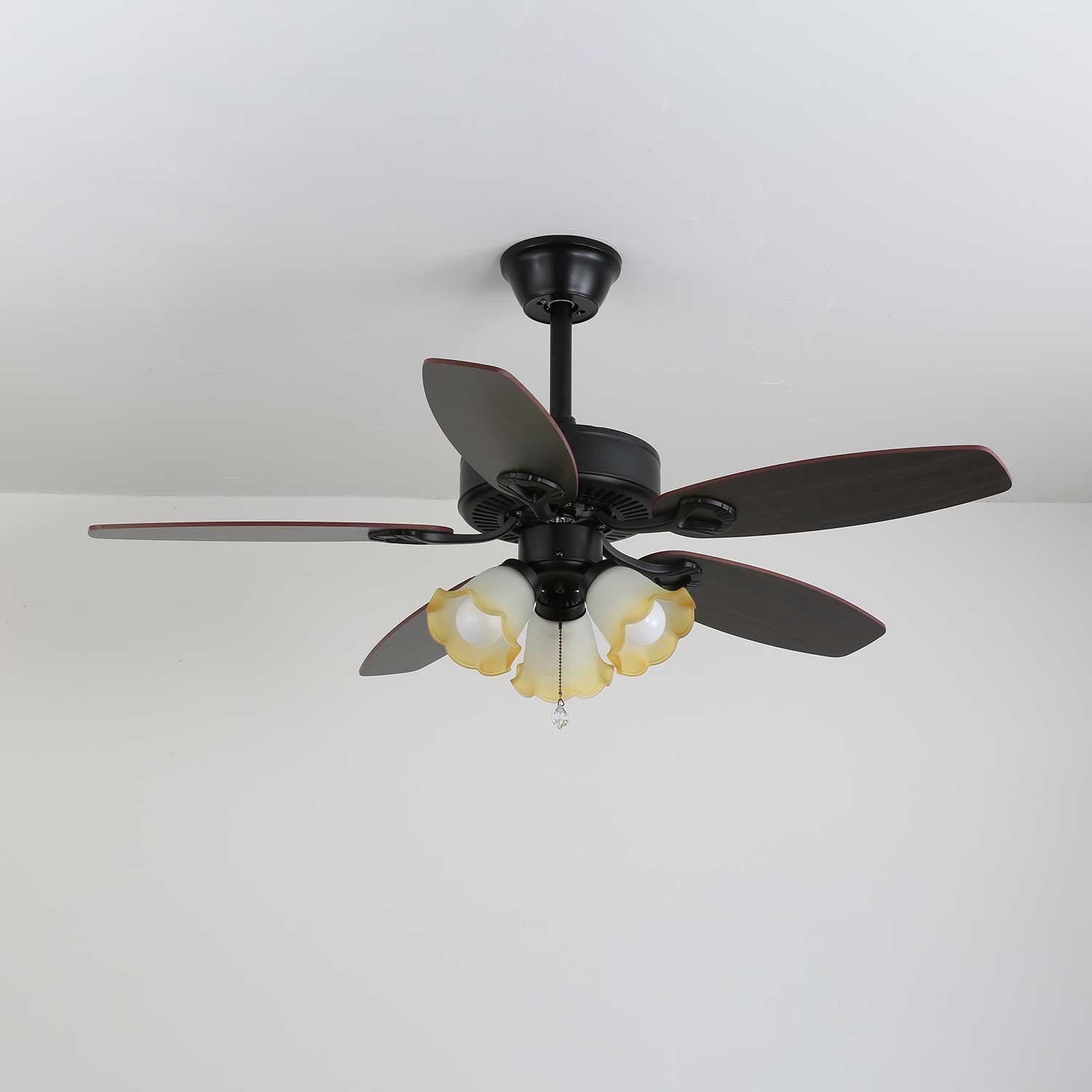 Telecomando per il ventilatore da soffitto Calviera vintage in legno e vetro