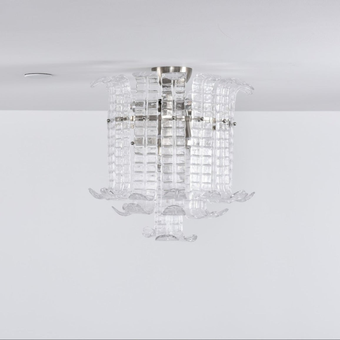 Aurora Ceiling Lamp Clear Murano Glass Flush Mount - Neutralighting
