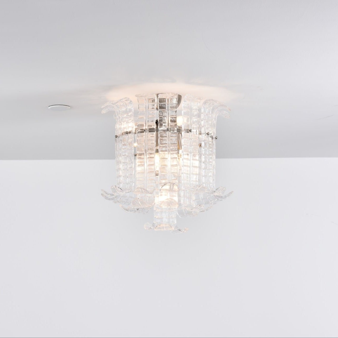Aurora Ceiling Lamp Clear Murano Glass Flush Mount - Neutralighting