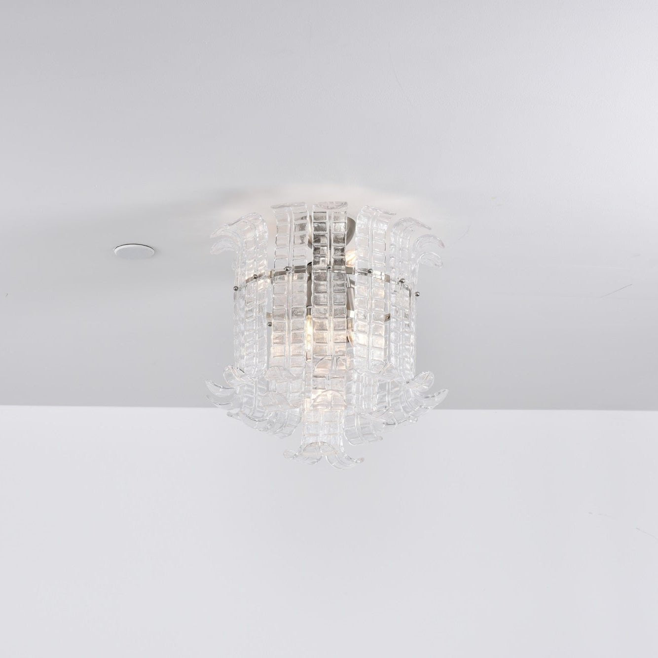 Aurora Ceiling Lamp Clear Murano Glass Flush Mount - Neutralighting