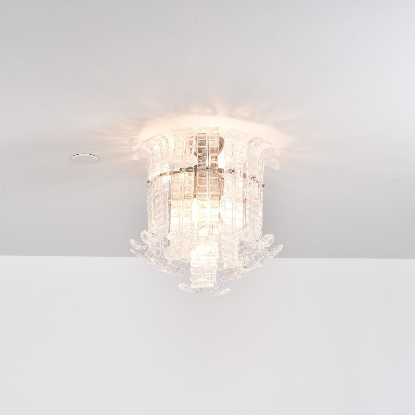 Aurora Ceiling Lamp Clear Murano Glass Flush Mount - Neutralighting