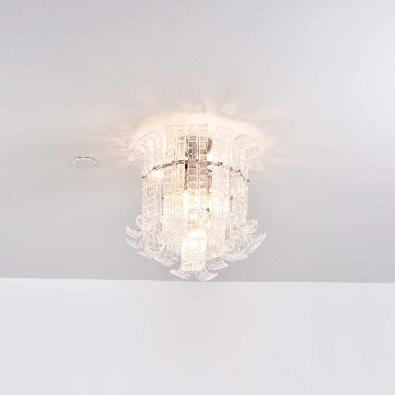 Aurora Ceiling Lamp Clear Murano Glass Flush Mount - Neutralighting