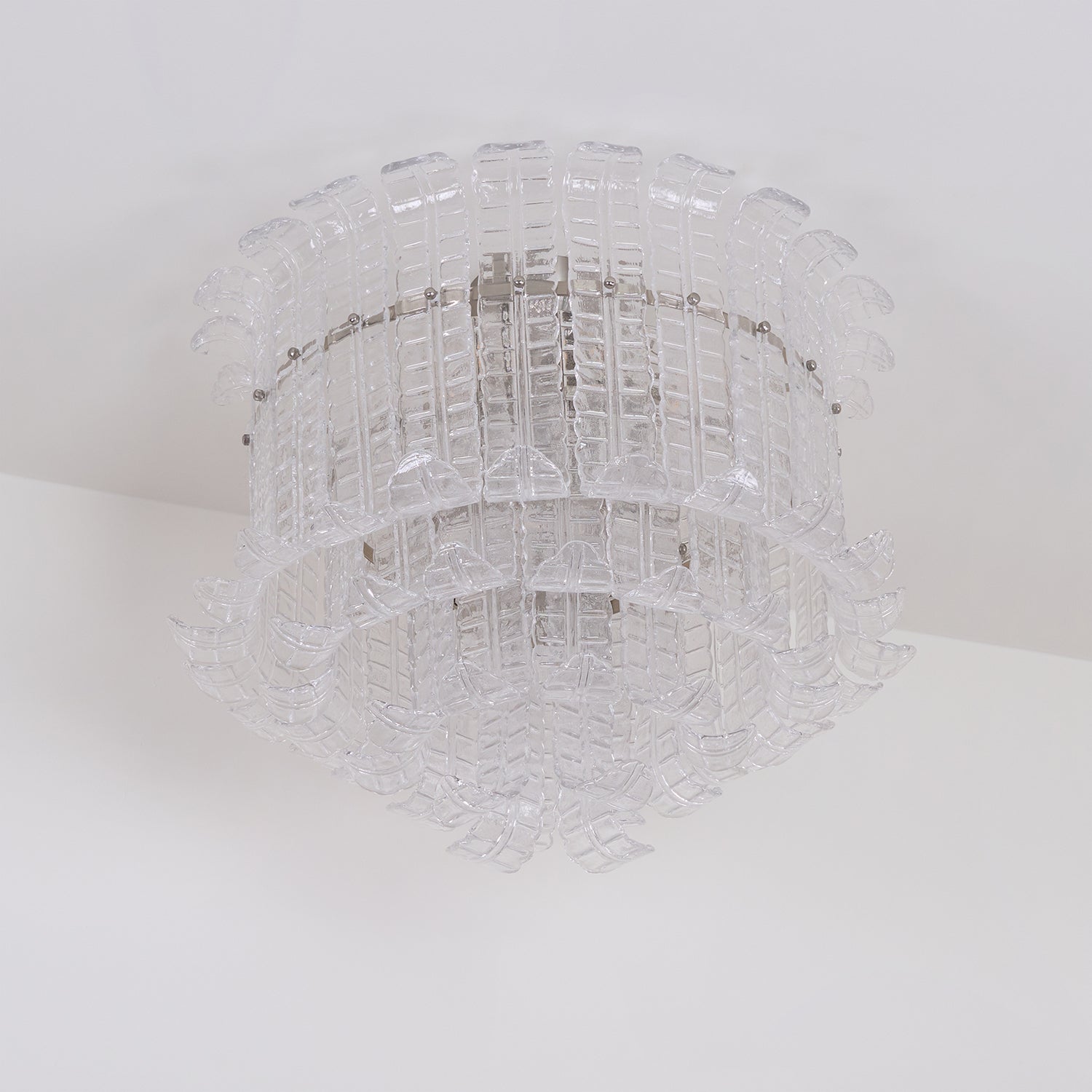 Aurora Ceiling Lamp Clear Murano Glass Flush Mount - Neutralighting