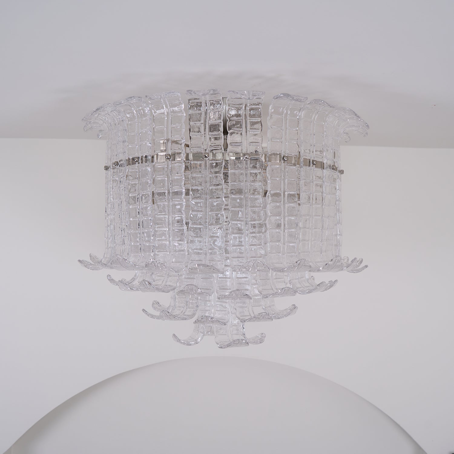 Aurora Ceiling Lamp Clear Murano Glass Flush Mount - Neutralighting