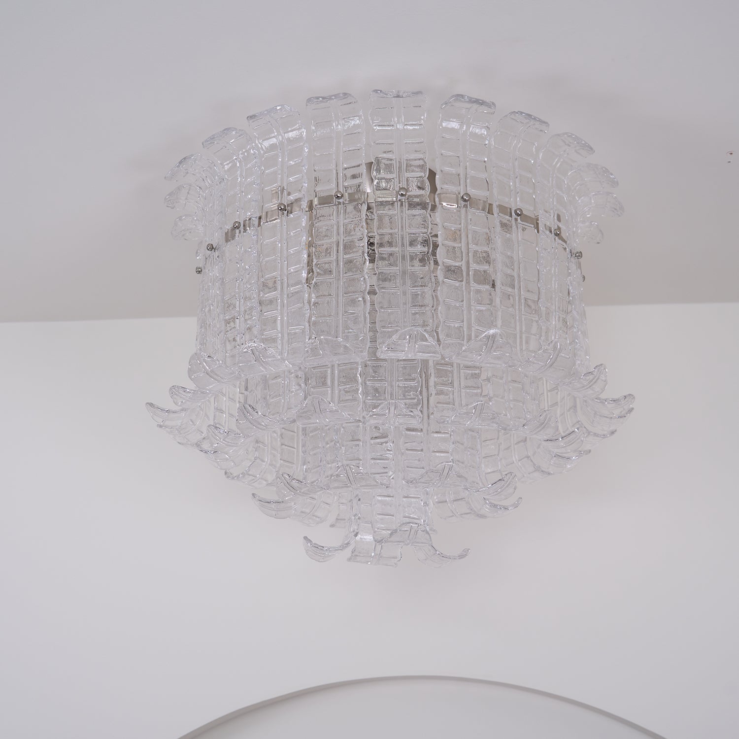 Aurora Ceiling Lamp Clear Murano Glass Flush Mount - Neutralighting