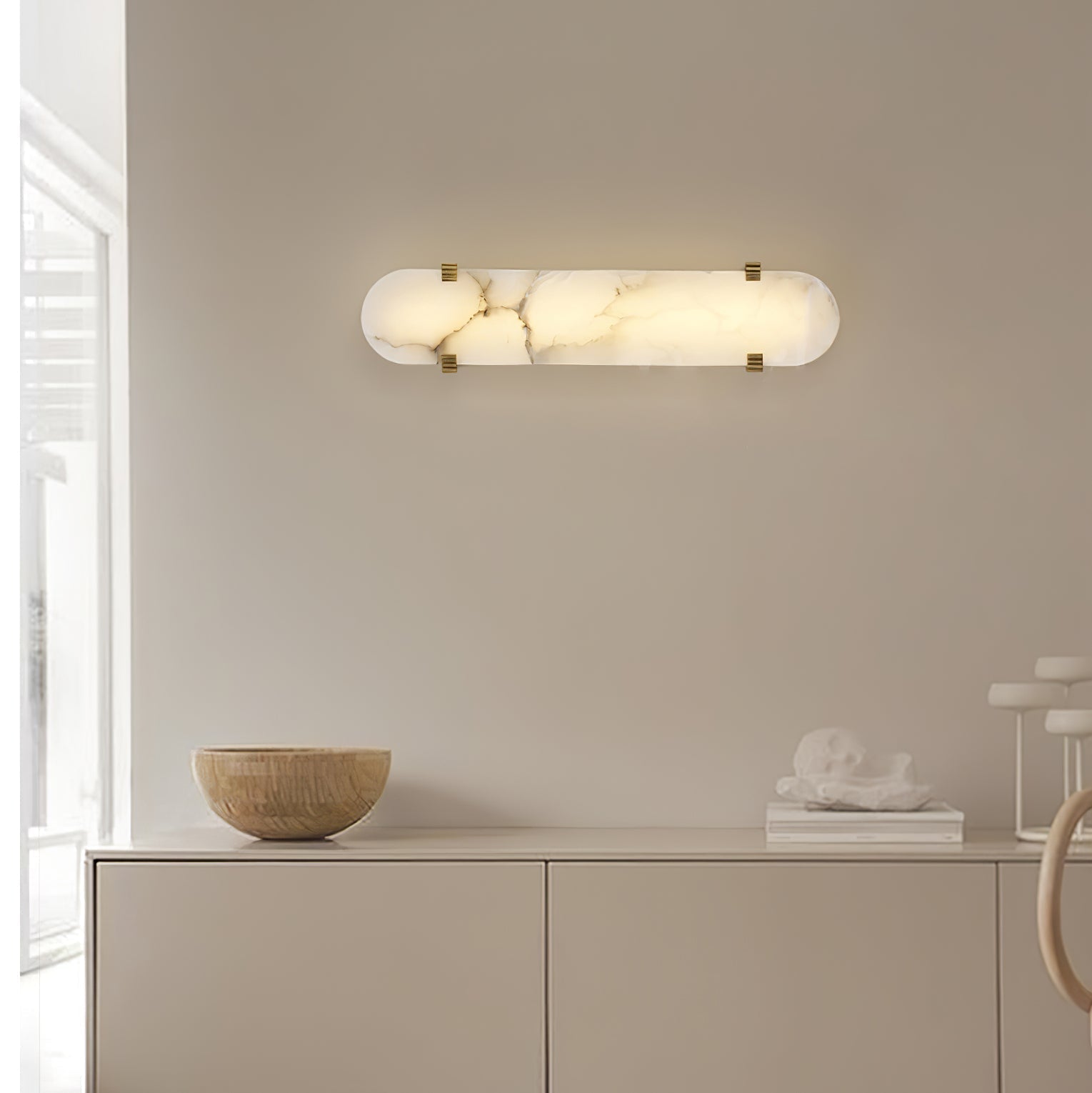 Lunaris Oval Alabaster Wall Light - Neutralighting