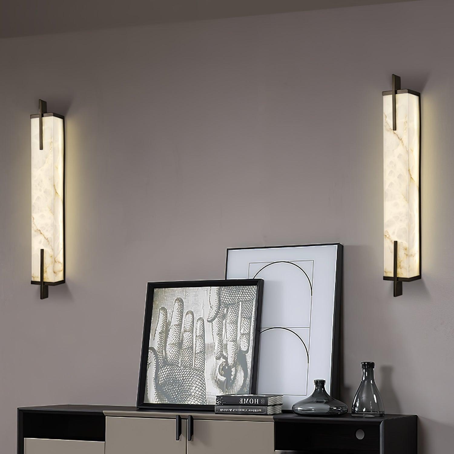 Aurcarir Rectangular Alabaster Wall Light - Neutralighting