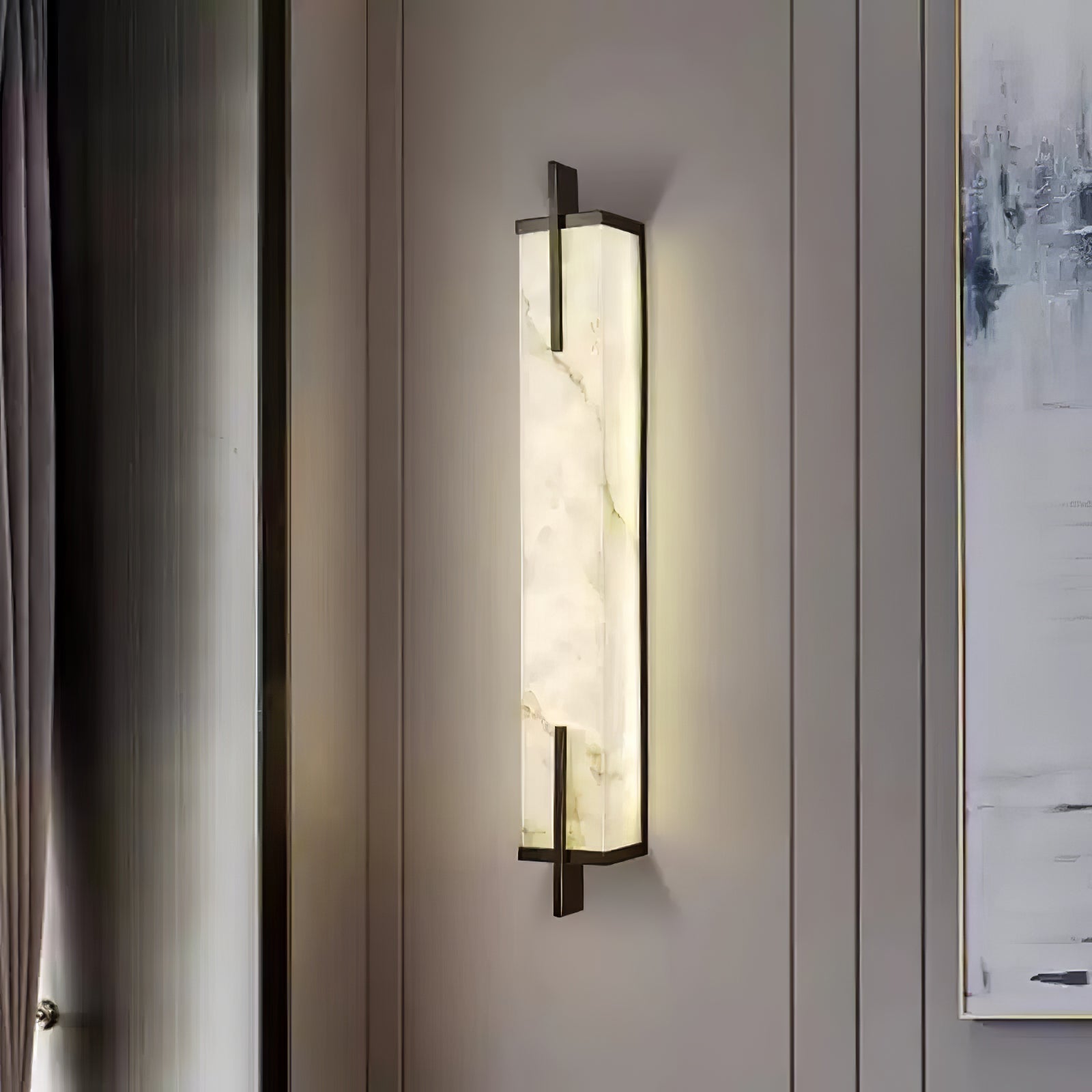 Aurcarir Rectangular Alabaster Wall Light - Neutralighting