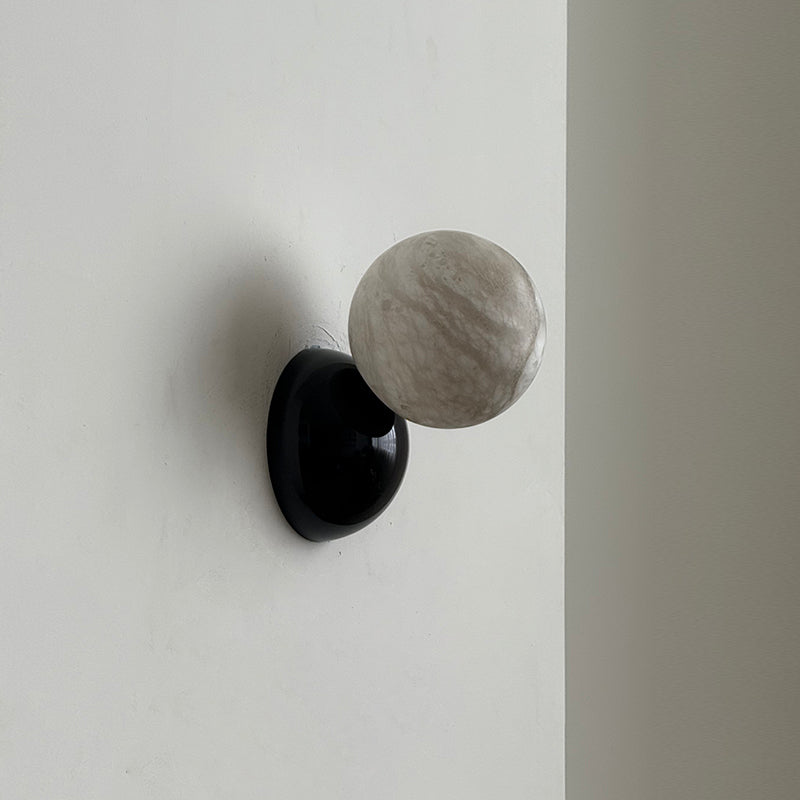 Arca Modern Minimalist Eclipse Mrable Metal Wall Lamp - Lamp Copper