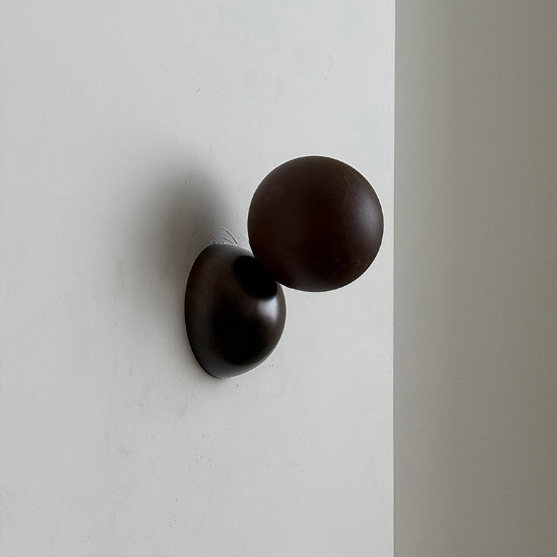 Arca Modern Minimalist Eclipse Mrable Metal Wall Lamp - Lamp Copper