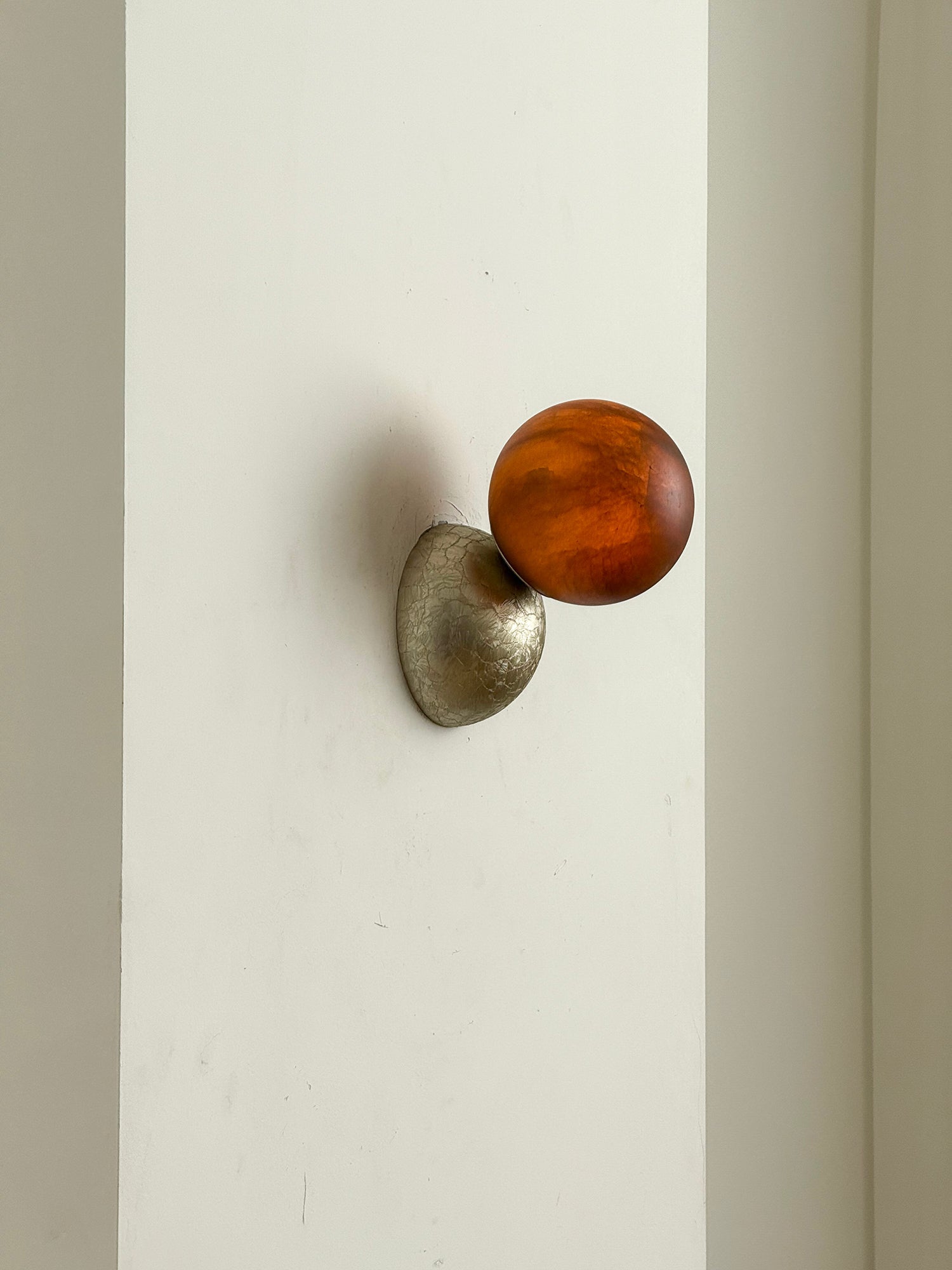 Arca Modern Minimalist Eclipse Mrable Metal Wall Lamp - Lamp Copper