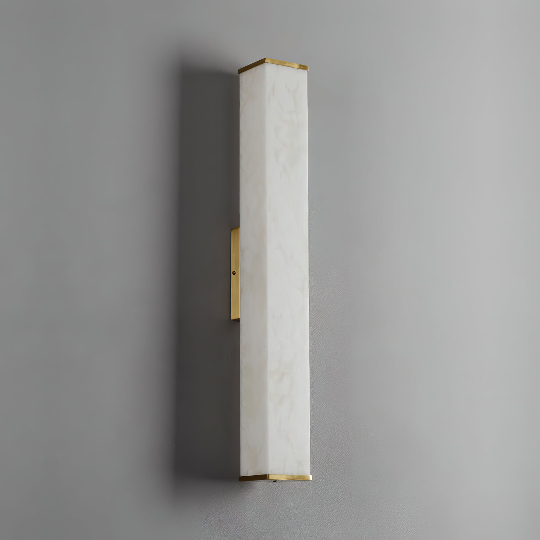 Arcus Modern Minimalist Elegance Brass Alabaster Sconce Wall Lamp - Lamp Copper