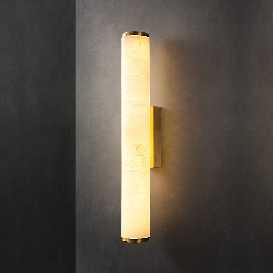 Arcus Modern Minimalist Elegance Brass Alabaster Sconce Wall Lamp - Lamp Copper