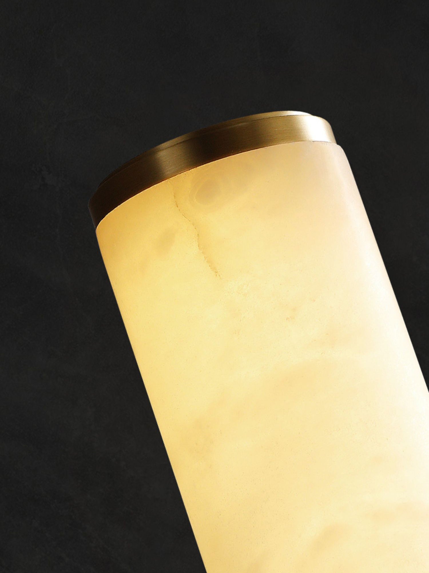 Arcus Modern Minimalist Elegance Brass Alabaster Sconce Wall Lamp - Lamp Copper