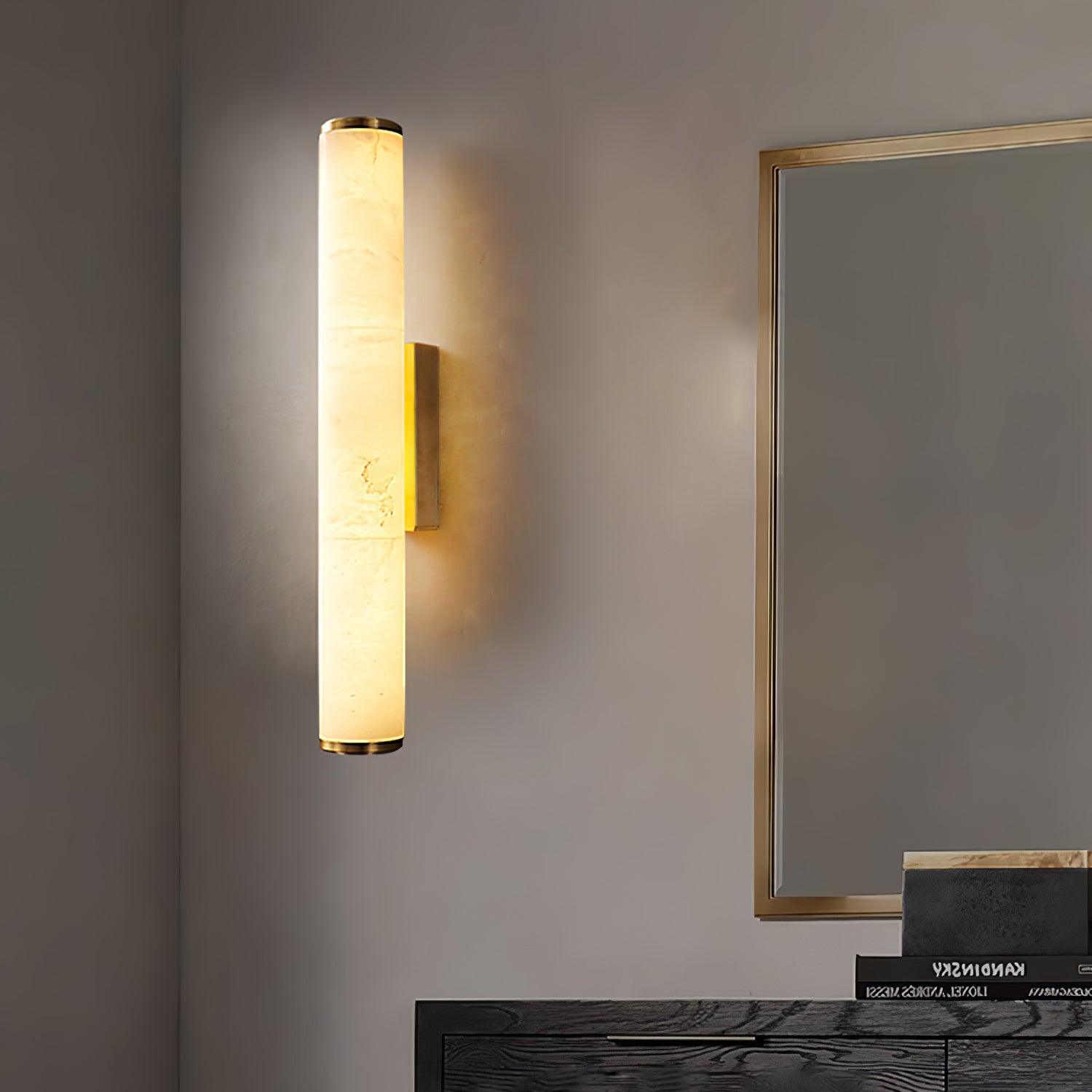 Nyvynor Rectangular Alabaster Wall Light - Neutralighting