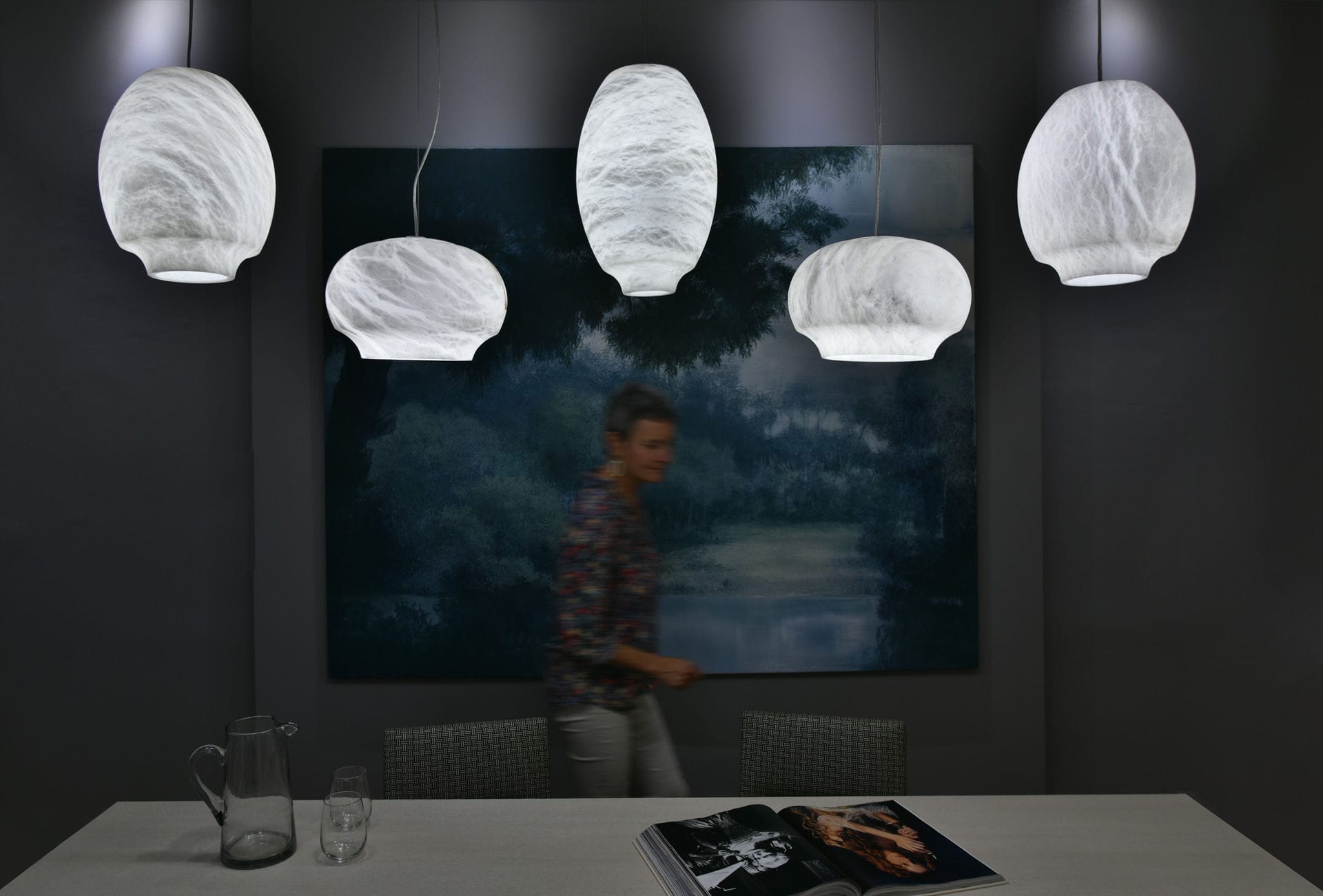 Thalia Minimalist Alabaster Pendant Light - Neutralighting