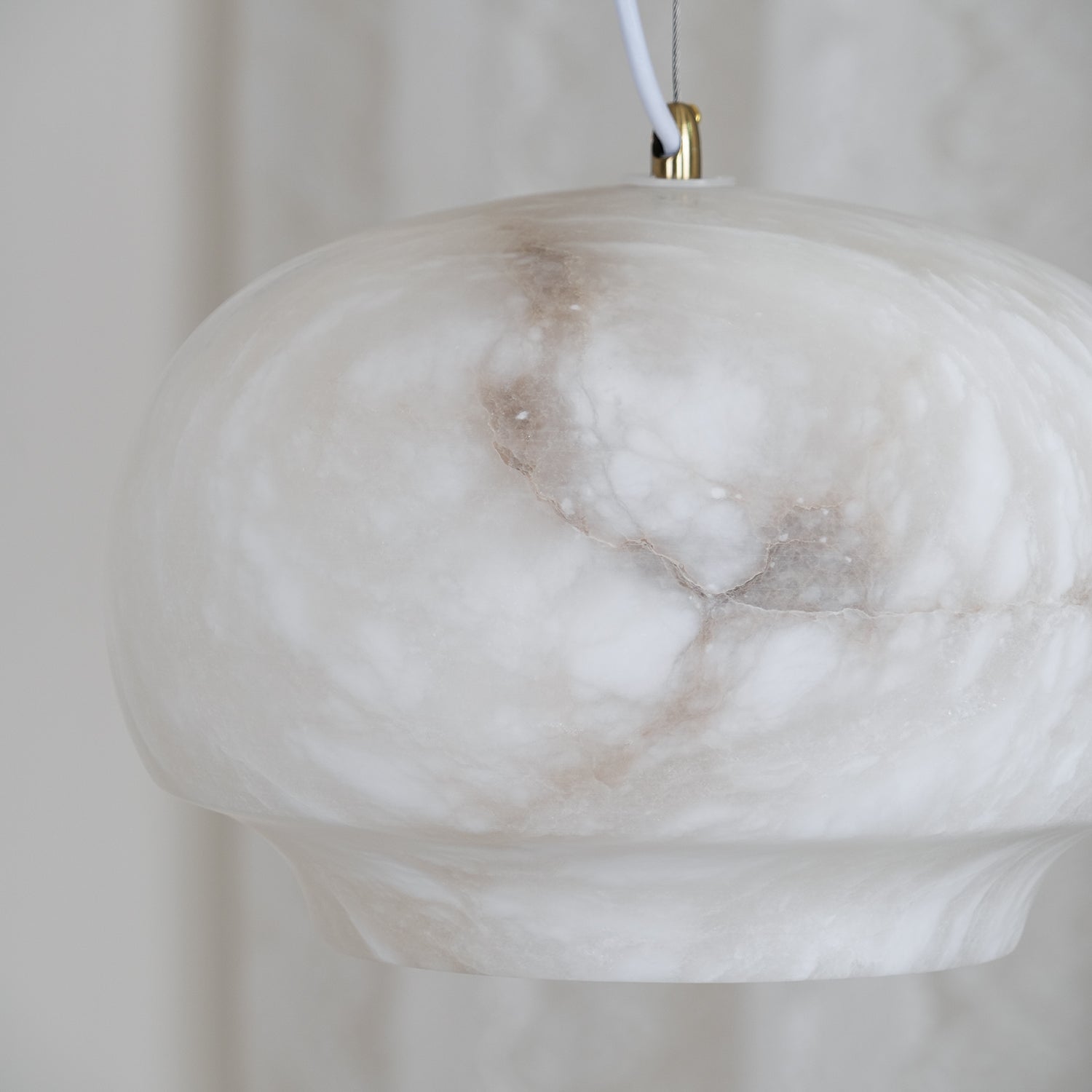 Miroir Modern Minimalist Alabaster Metal Pendant Lamp - Lamp Copper