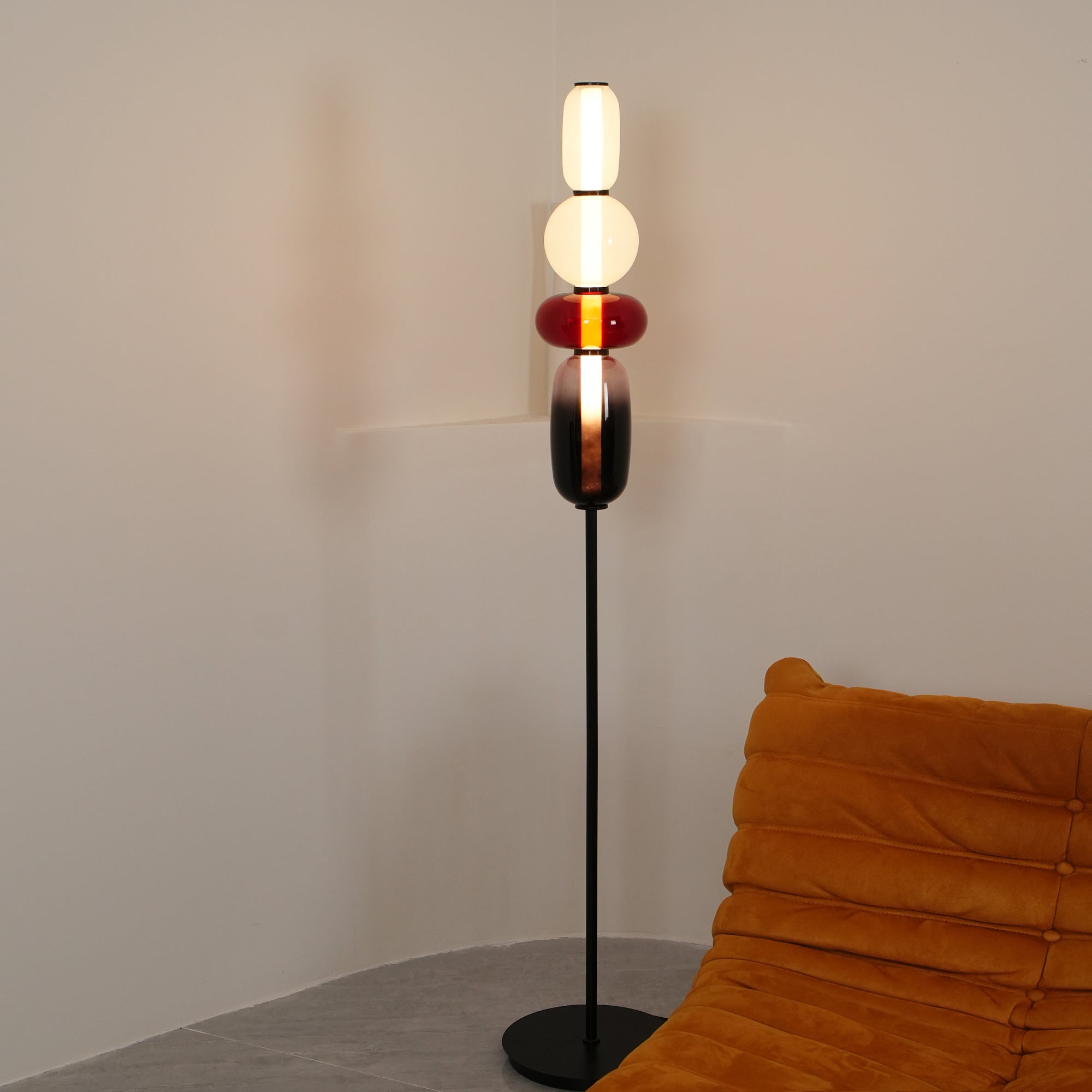 Stained Glass Floor Lamp - Lamp Copper