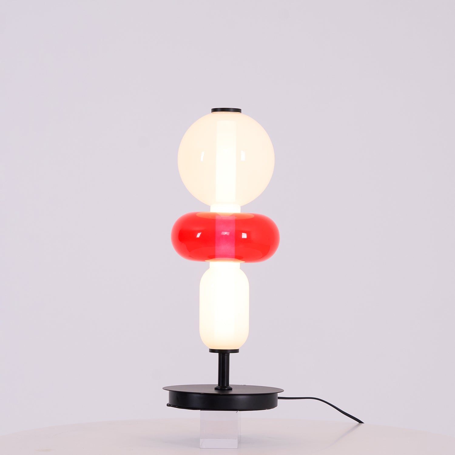 Stained Glass Table Lamp - Lamp Copper