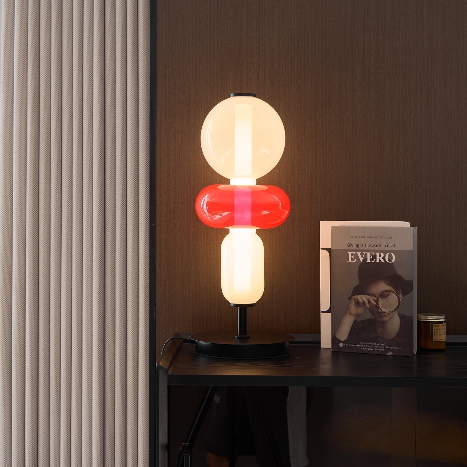 Stained Glass Table Lamp - Lamp Copper