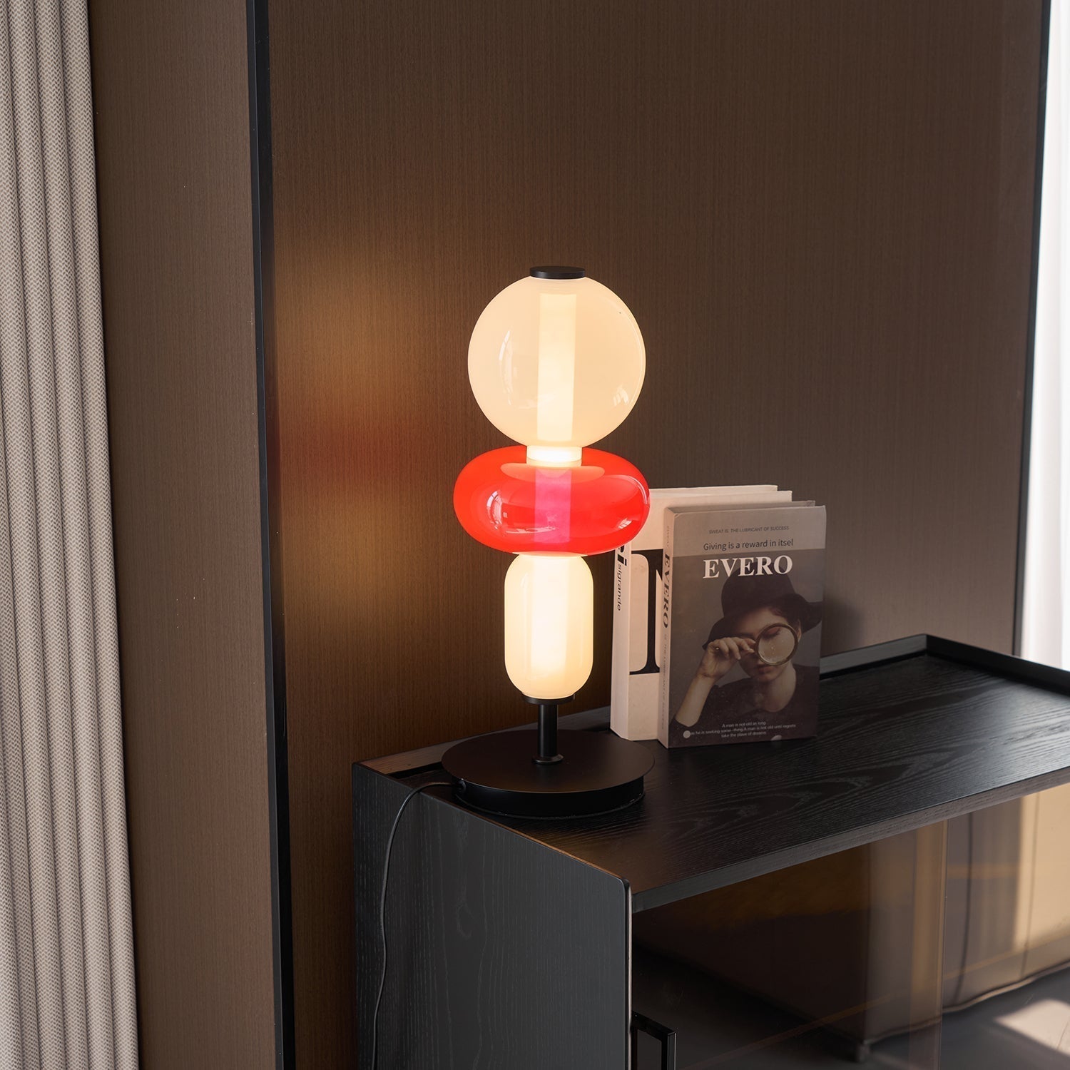 Stained Glass Table Lamp - Lamp Copper