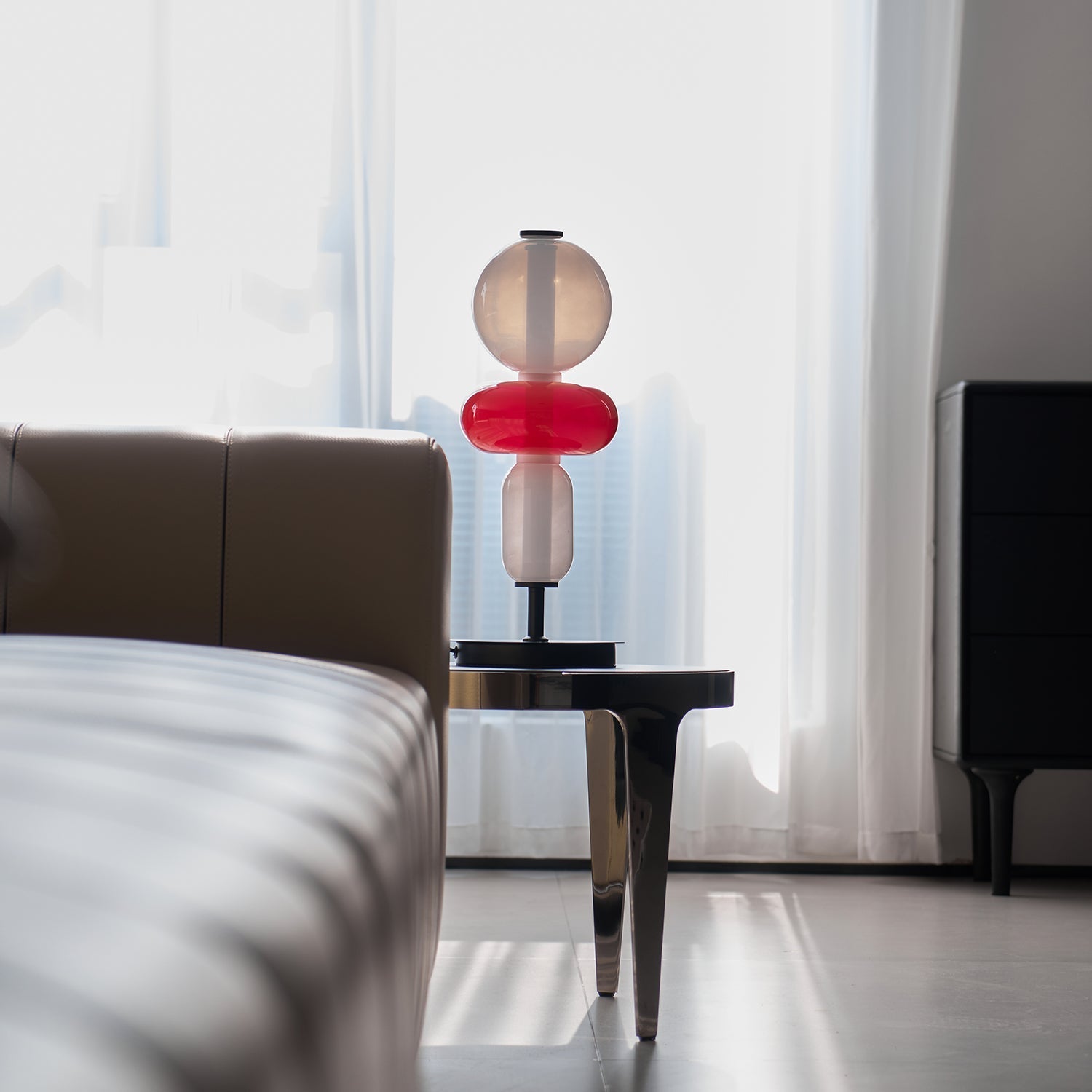 Stained Glass Table Lamp - Lamp Copper