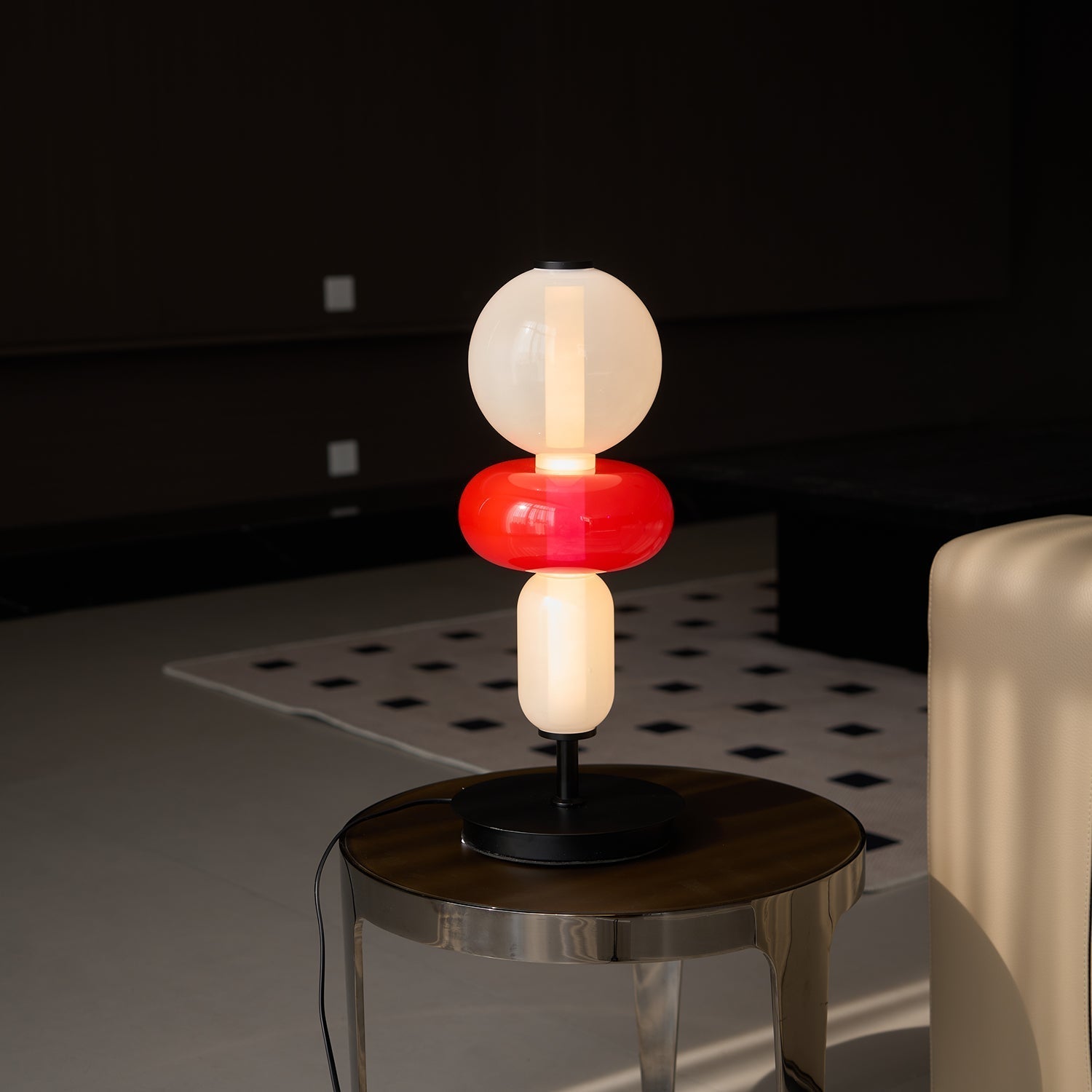 Stained Glass Table Lamp - Lamp Copper