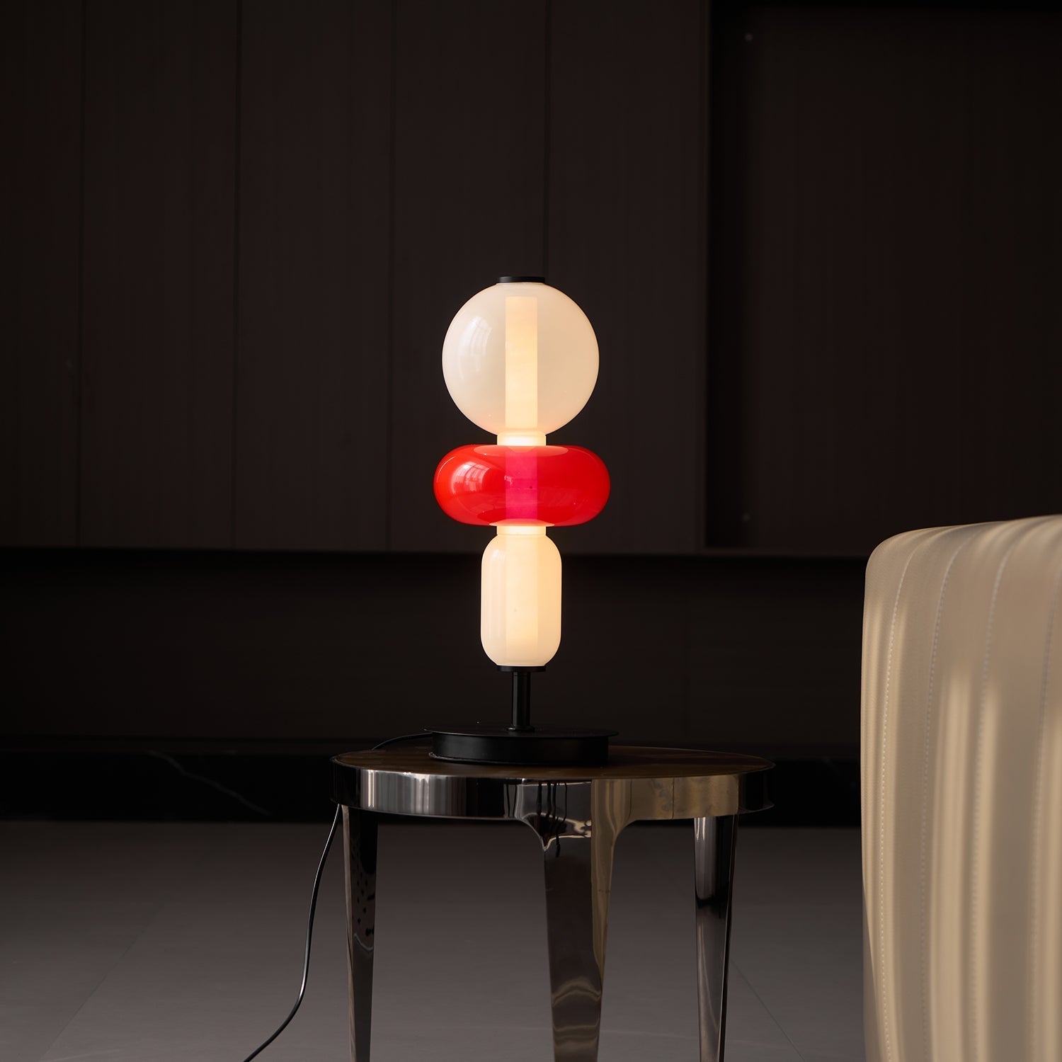 Stained Glass Table Lamp - Lamp Copper