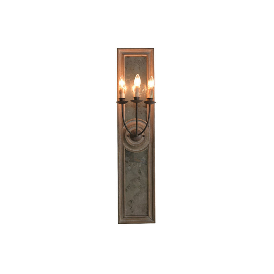 Phasis 3-Light Mirrored Elegance Vintage Metal Sconce Wall Lamp - Lamp Copper