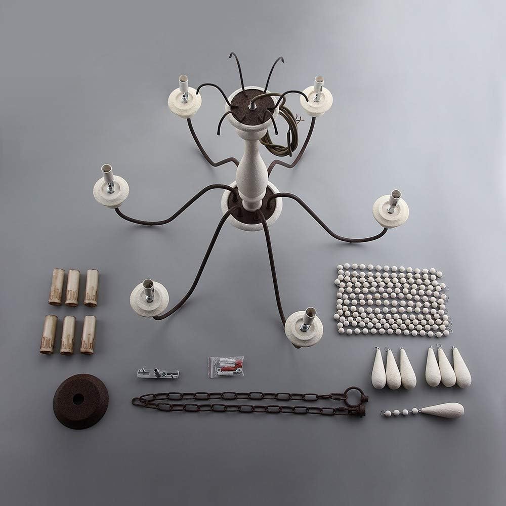 Rive Style Postmodern Luxury Beaded Wooden Metal Chandelier - Lamp Copper